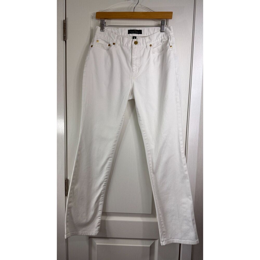 Lauren Jeans Co Ralph Lauren White Classic Straight Jeans Women's Size 4 Stretch